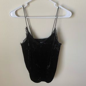 Black velvet tank